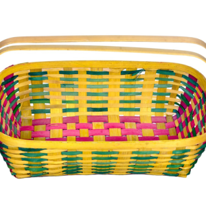 Multicolor Bamboo Storage Basket